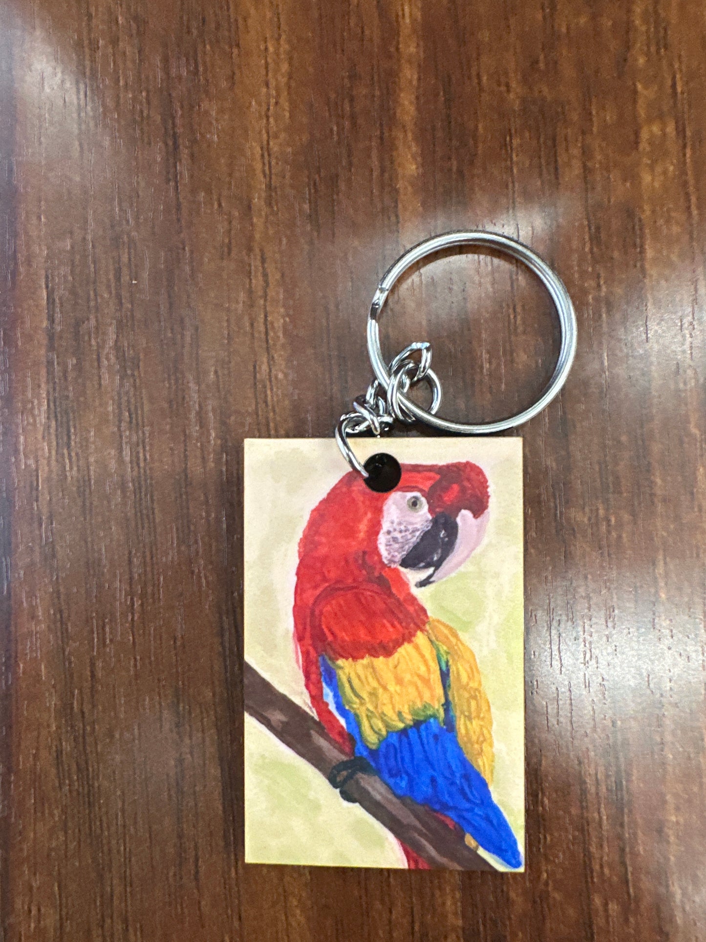 Red Parrot Keychain