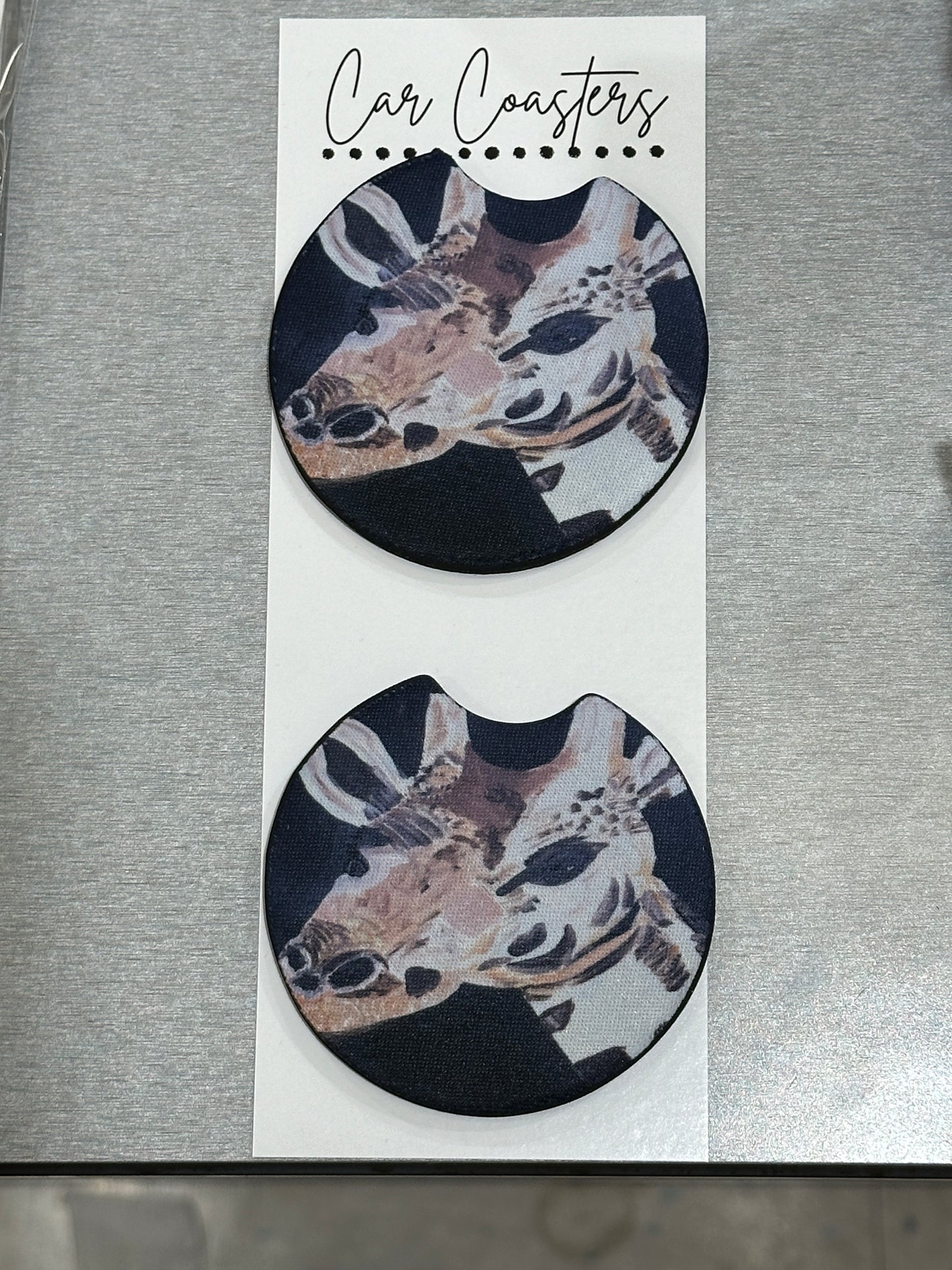 Giraffe Face Car Coasters