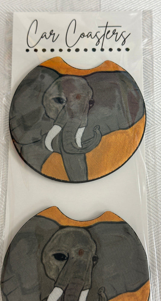 Big Grey Elephant Car Coaster