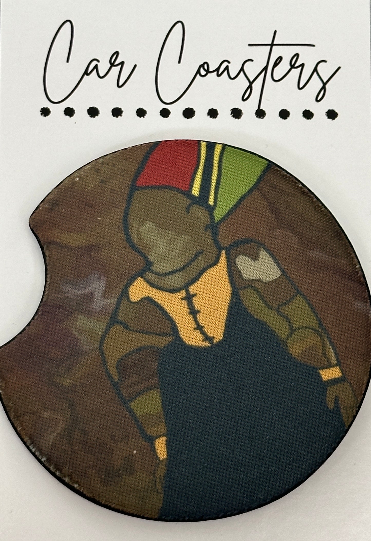 African Lady with Hat car coaster