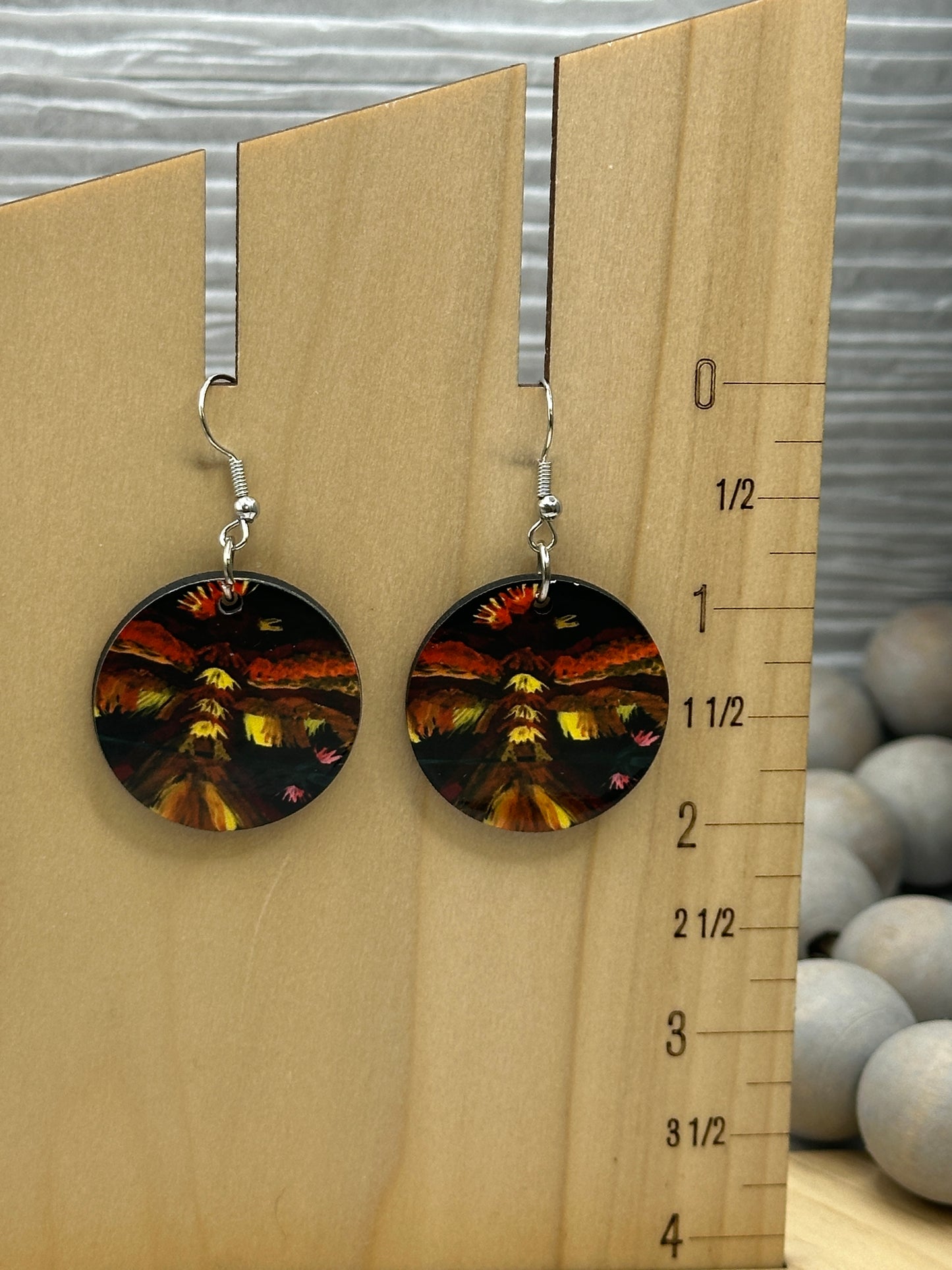 Phoenix Earrings (Sm Round)