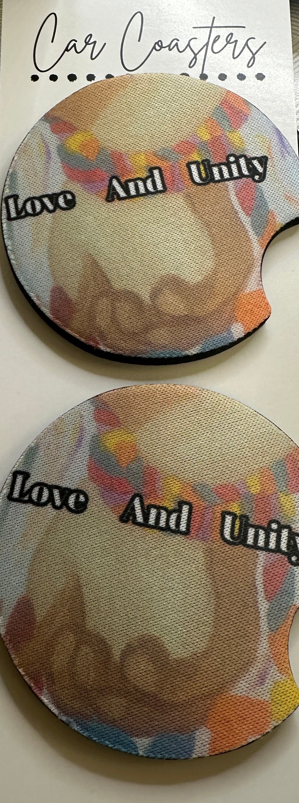 Love And Unity Car Coaster