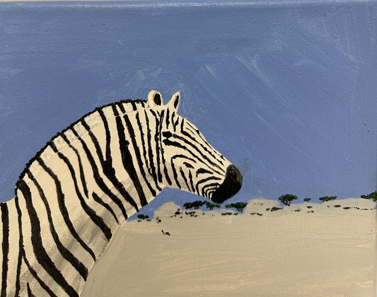 Zebras Head Acrylic Painting