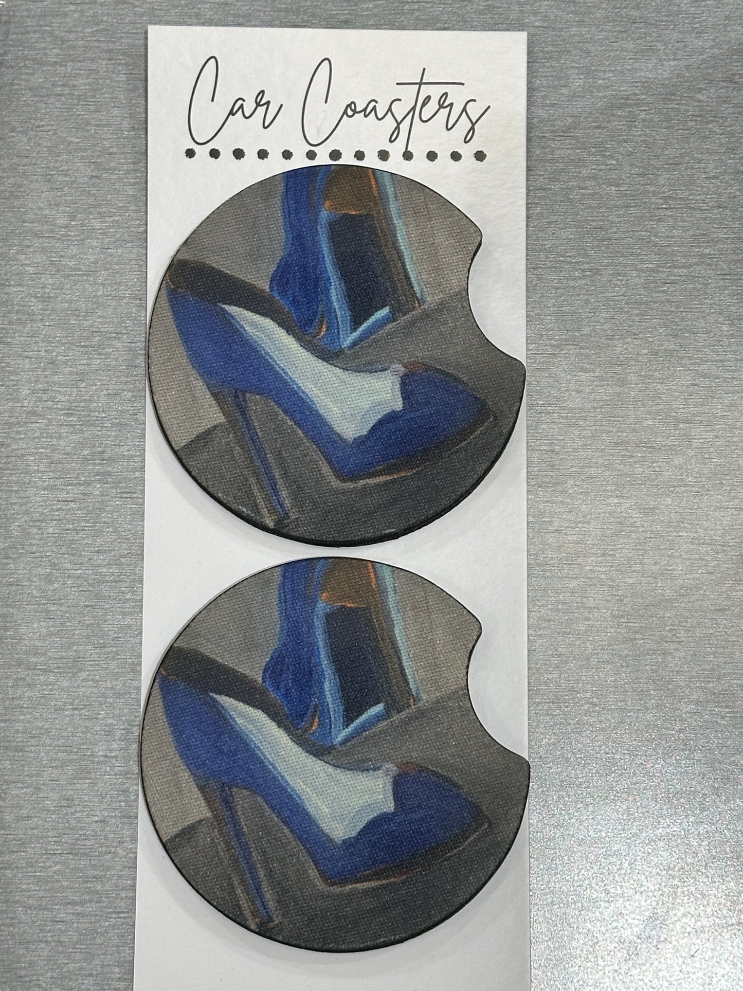 Blue Shoes Car Coasters