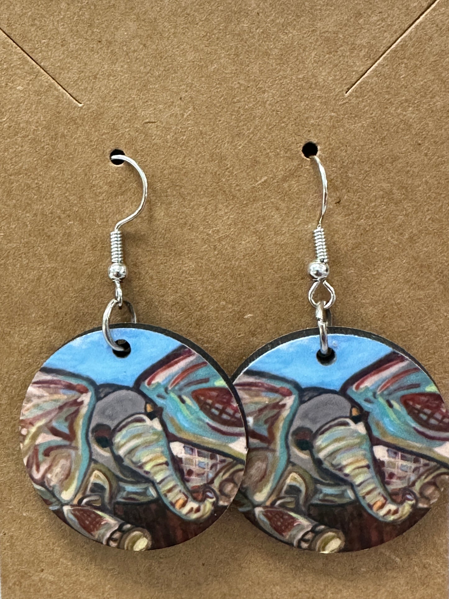 Elephant Over Fence Earrings