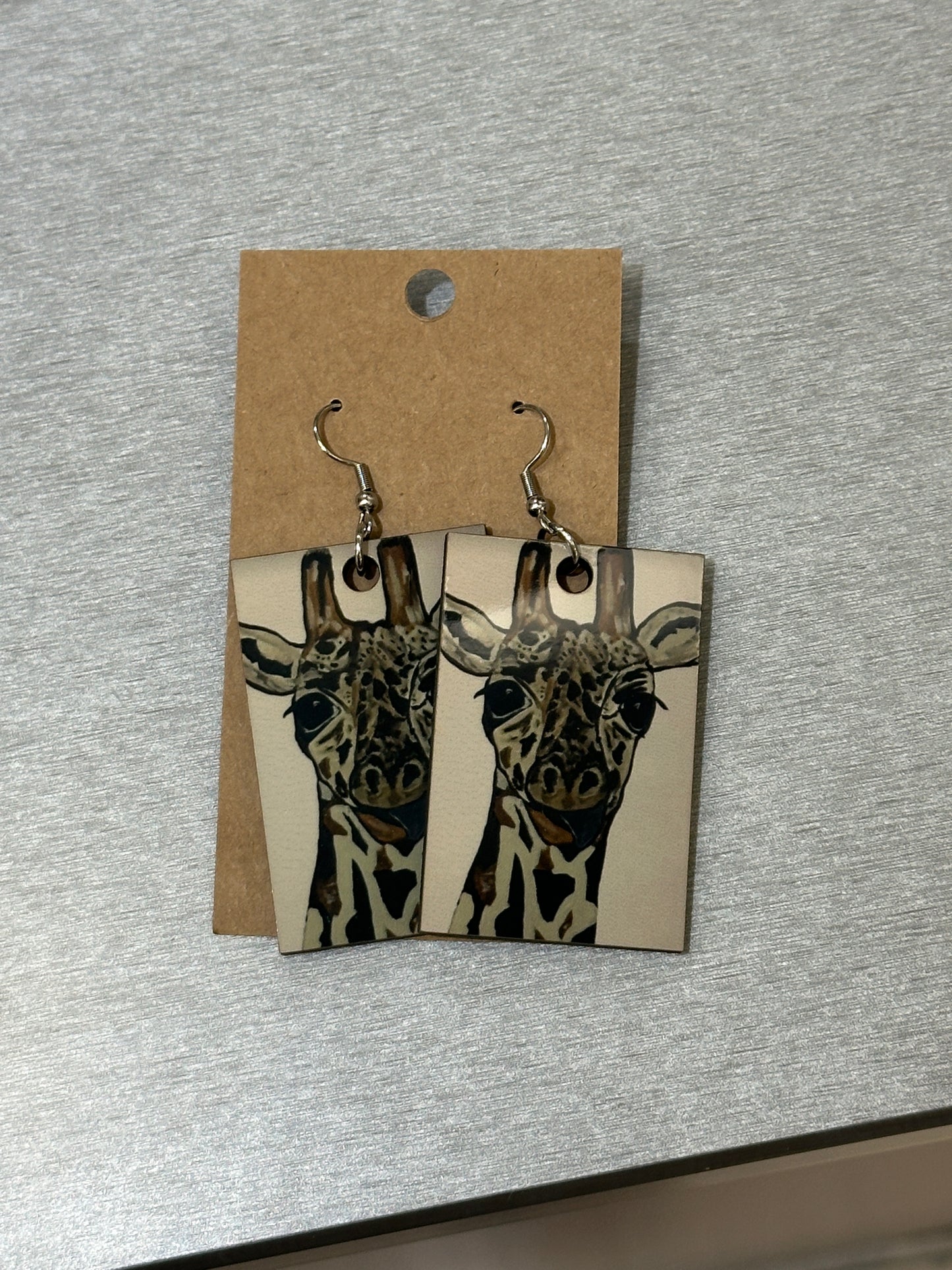 Brown Giraffe Earrings square