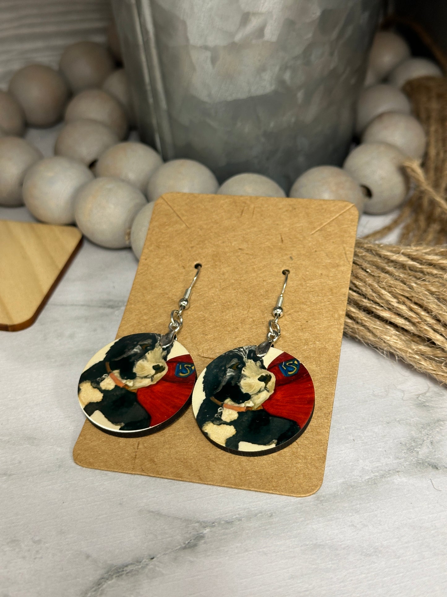 Super Pup Earrings (Round)