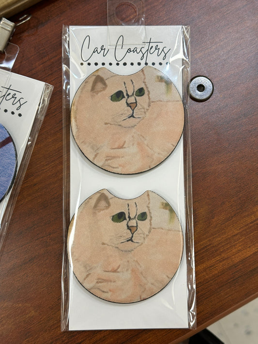 Persian Cat Car Coasters