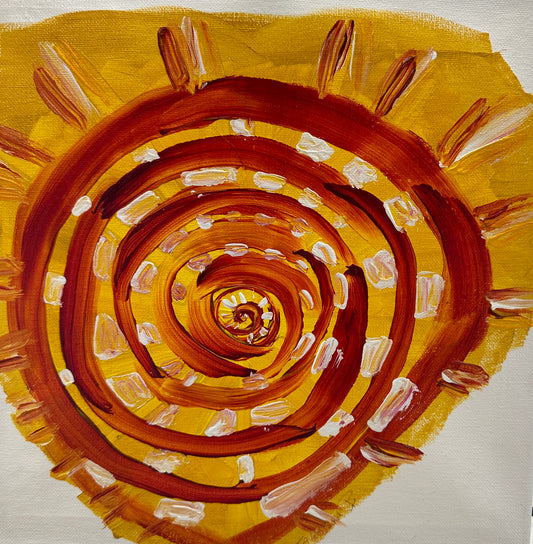 Abstract Swirl Acrylic Painting