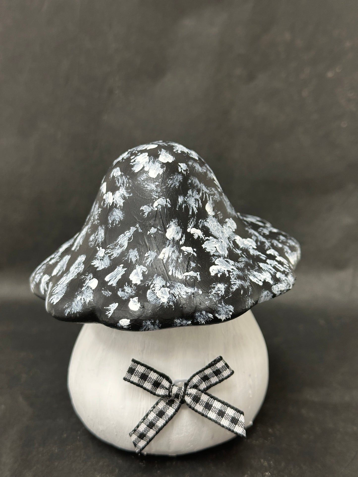 Black N White  Clay Mushroom