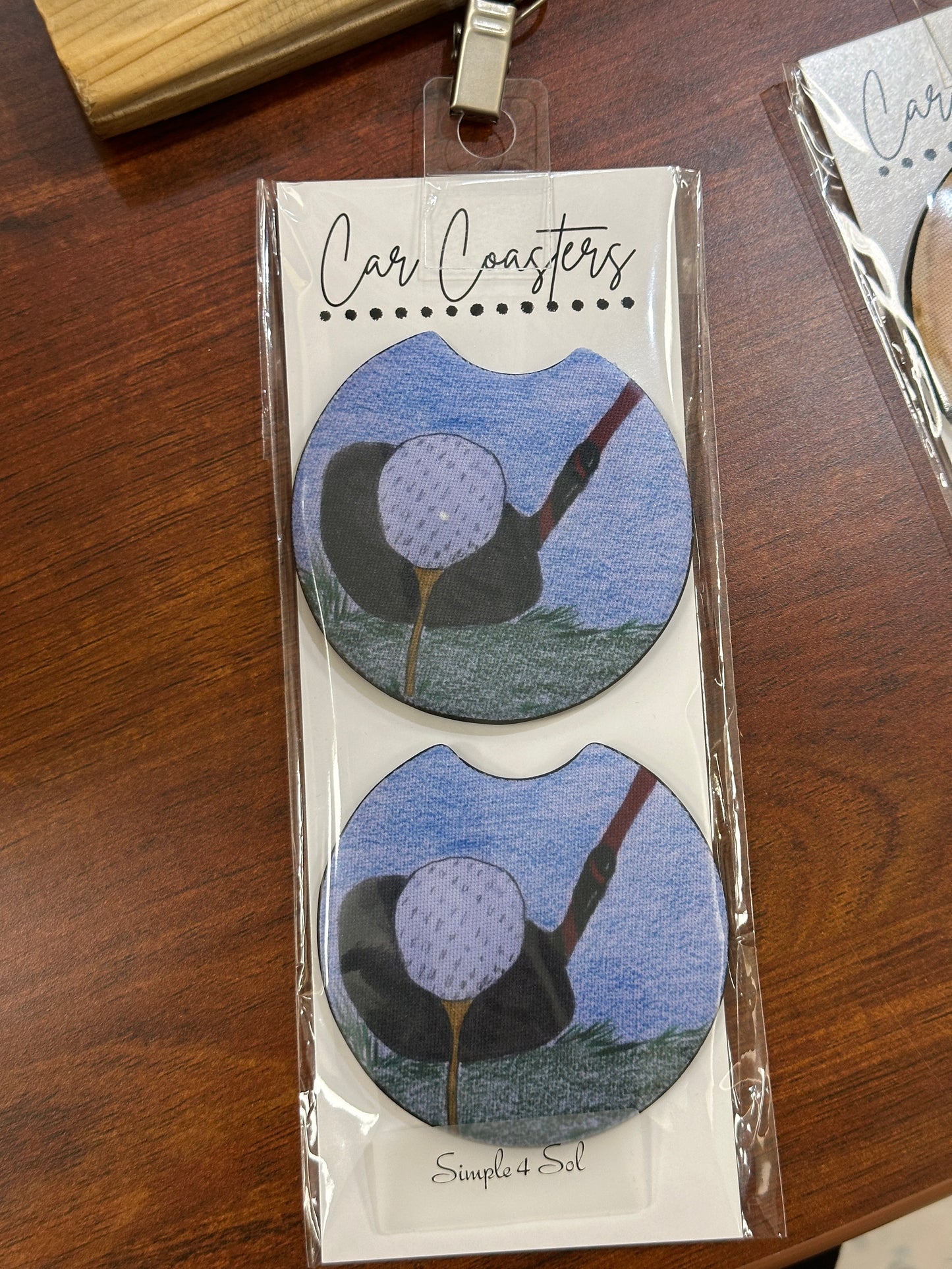 Golf Clubs car Coaster